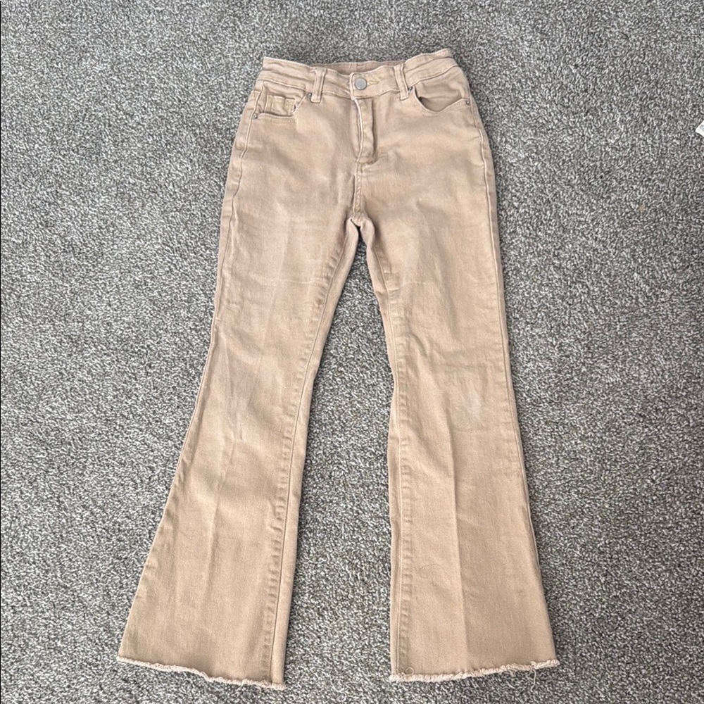 Chic Tan Flare Jeans for Women